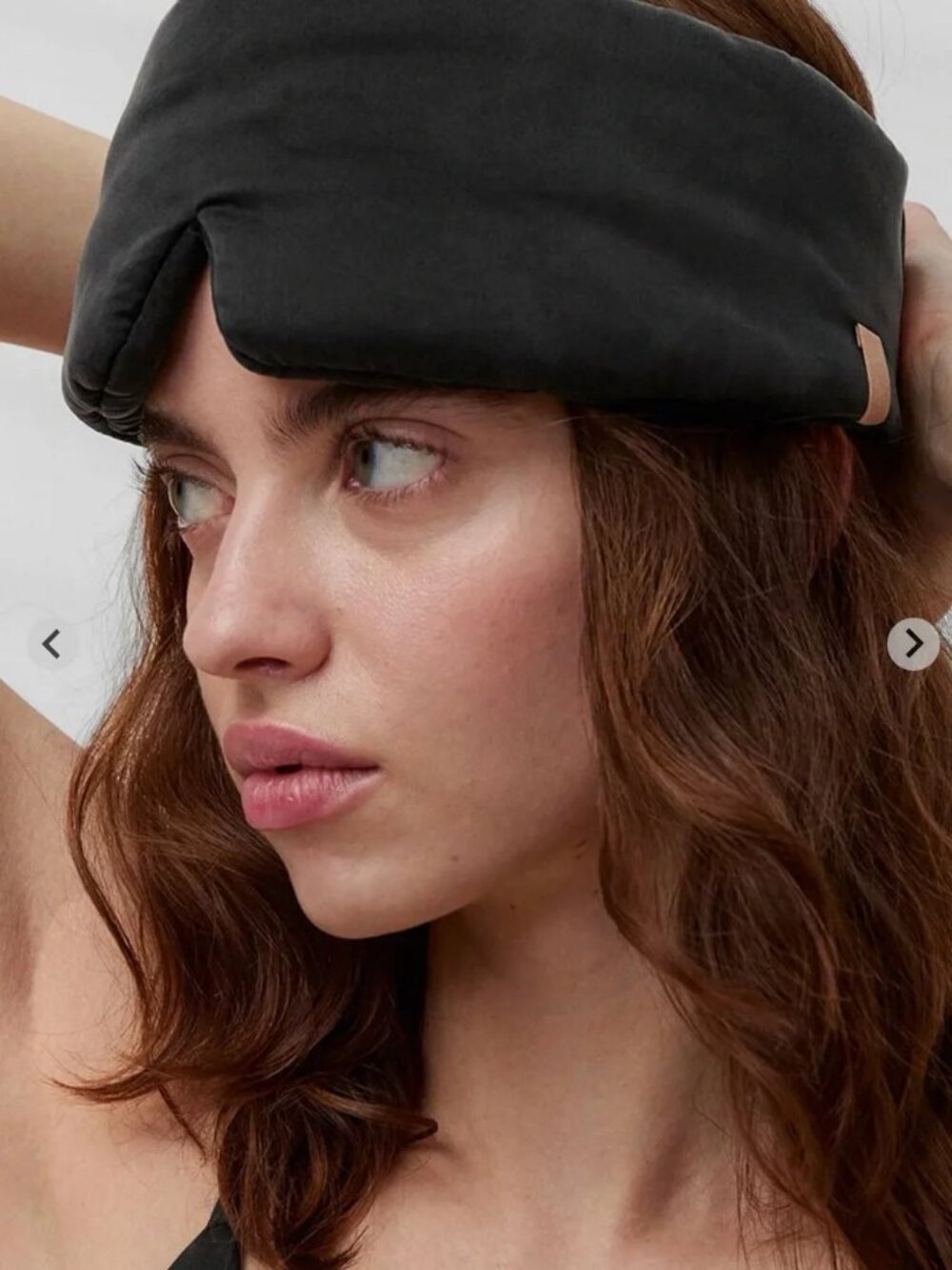 NIB Womens Lunya Restwear Black Washable Silk Sleep Eye Mask
